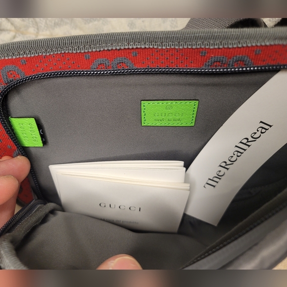 Gucci Red and Gray Unisex Belt Bag - Picture 5 of 7